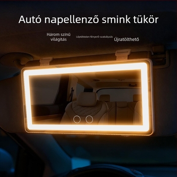 Jiayao autósmink tükör ABS kerettel, ezüst tükrös lencsével és 3 m USB-kábellel