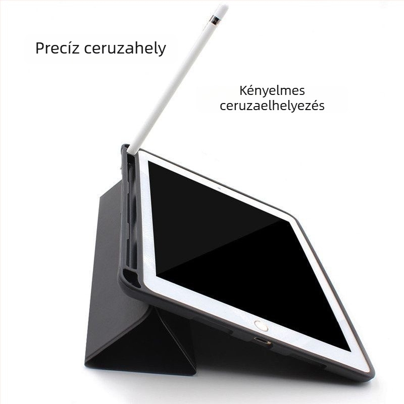 iPad Pro 12,9 hüvelykes védőtok tolltartóval, kompatibilis az 2015-ös 1. generációval és a 2017-es 2. generációval