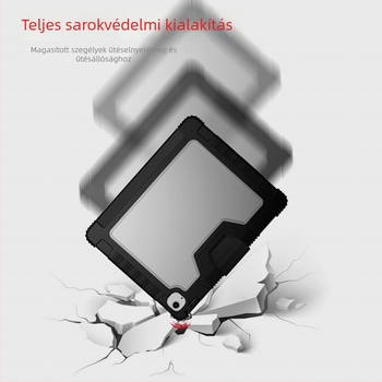 NOVEL iPad védőtok Apple iPadhez, TPU+PC+PU, ütésálló, mágneses rögzítés, kopásálló, ujjlenyomat-mentes, üzleti stílus, testreszabható
