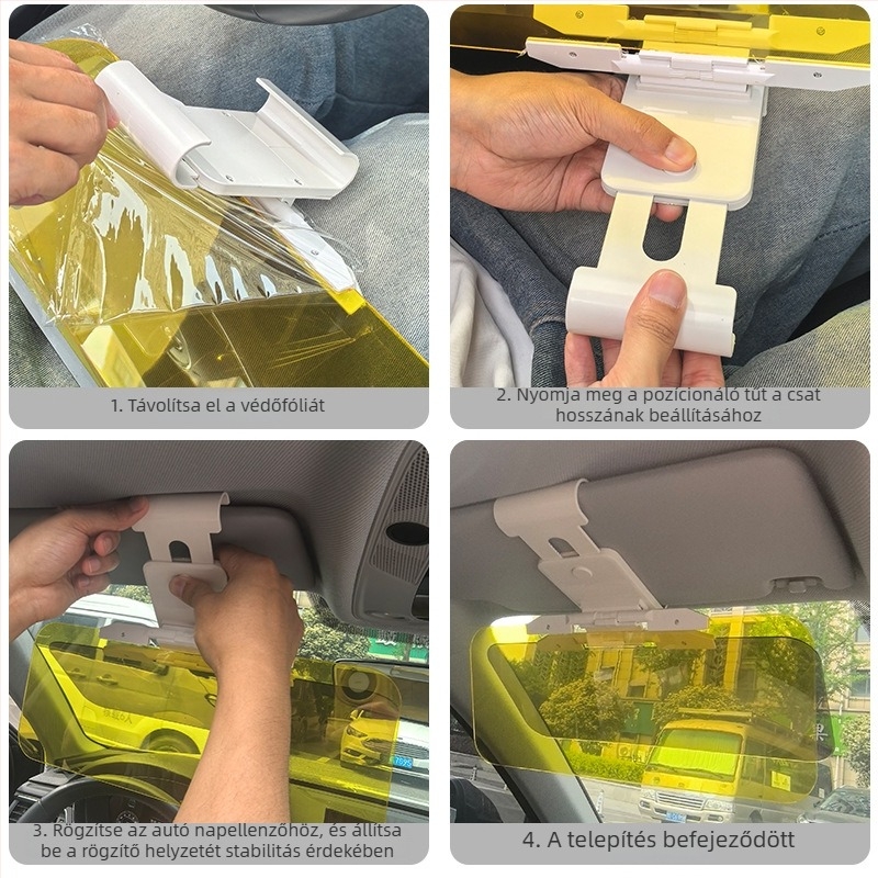 Autó anti‑reflektív tükör, snap-on telepítés, univerzális illeszkedés, logónyomás elérhető, testreszabás