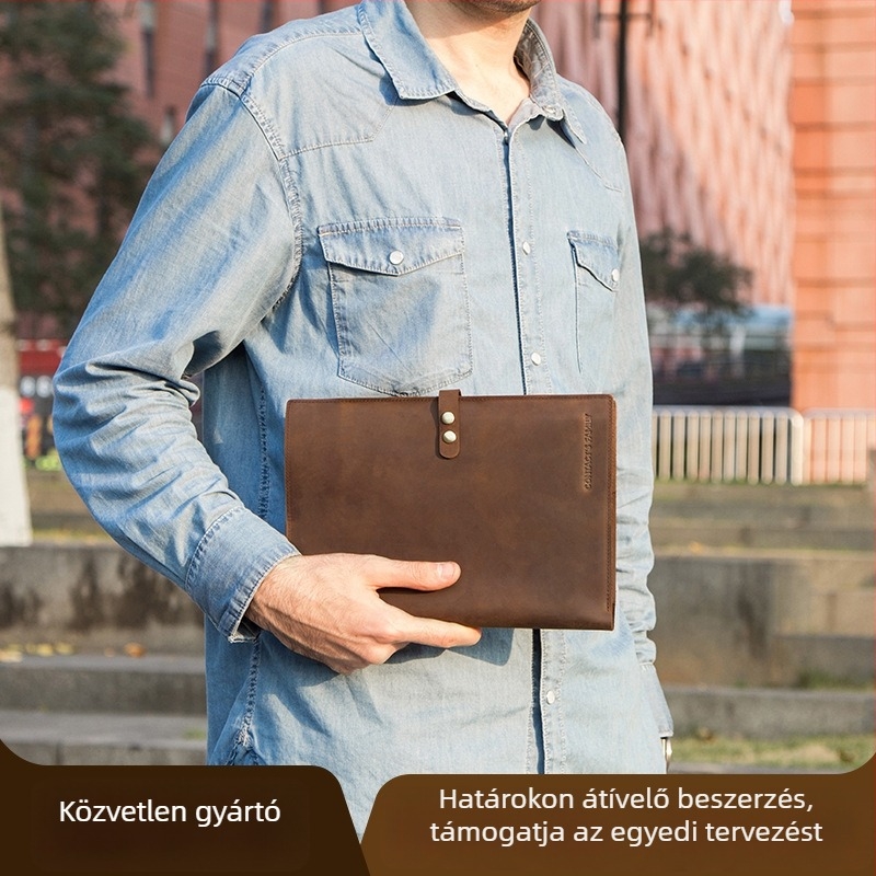 Valódi bőr védőtok iPad Pro és iPad Air (3. generáció) számára – valódi bőr, esésálló, kézzel készített, testreszabás támogatott