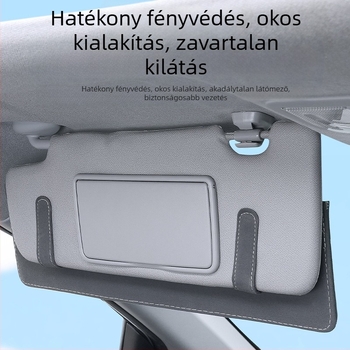 Autó belső napszemvédő hosszabbító suede felülettel — Snap-On rögzítés, Általános használat, 160 g