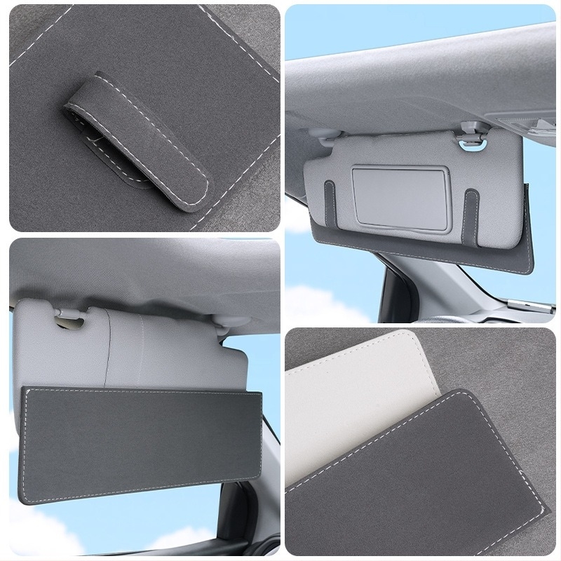 Autó belső napszemvédő hosszabbító suede felülettel — Snap-On rögzítés, Általános használat, 160 g