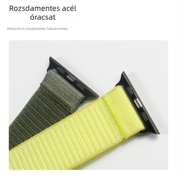 Nylon szövött Velcro sportszíj Apple Watchhoz (38–49 mm), 20/22 mm szélesség.