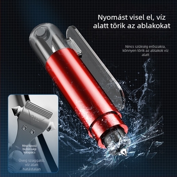 Autóablak törő szerszám — vészhelyzeti menekülő eszköz, alumínium‑ötvözet + ABS + acél, 100 g, Zhejiang eredet