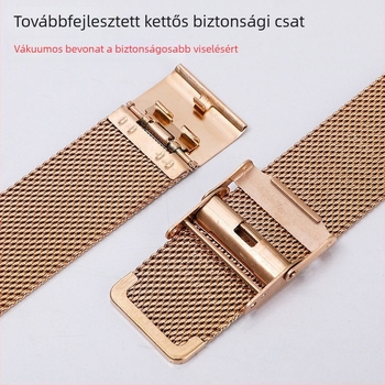 Rozsdamentes acél Milanese mesh 06 karóraszíj DW/Apple/Samsung számára dupla csattal GT2