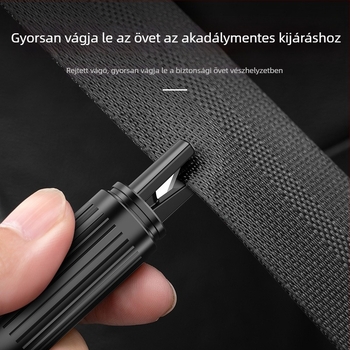 Autóüveg törő vágóval — Still Floating, fém+ABS, 67 g, vészhelyzeti mentőeszköz