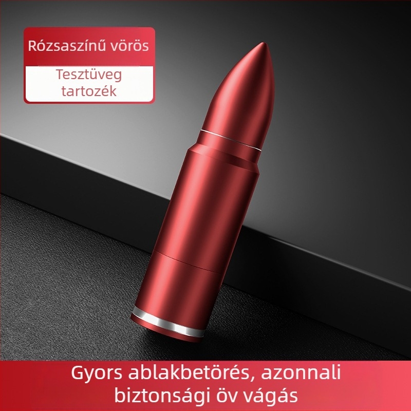 Sürgősségi autóablak törő és mini vágó, 2-in-1 ötvözetes eszköz meneküléshez (Anyag: alumíniumötvözet + ABS; Súly: 121 g)