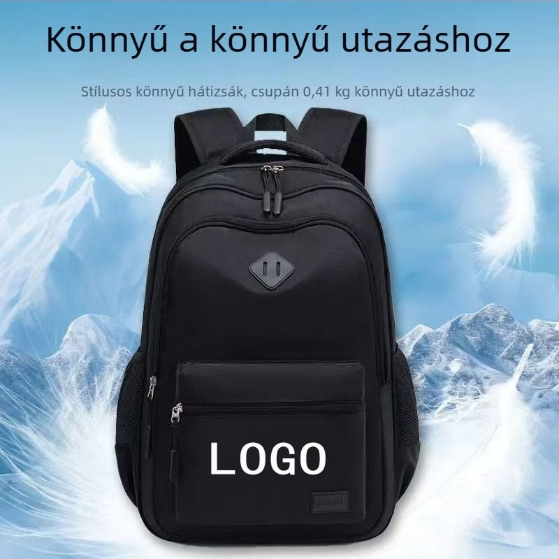 Uniszex hátizsák, szabadidős utazáshoz, 20–35 L kapacitás, 15 hüvelykes laptop rekesz, poliészter, ergonómikus hátsó panel