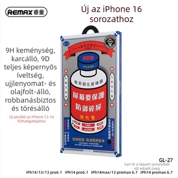 Remax edzett üveg előlapi képernyővédő iPhone 14 Pro Max-hoz, HD