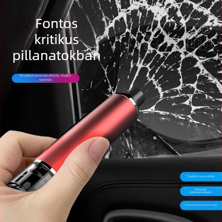 Mu travel 2 az 1-ben autó sürgősségi ütő és mágneses parkolótábla, alumíniumötvözet, 50 g