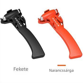 Shun Wei SD-3501 tartóval – többfunkciós autós biztonsági kalapács: ablak-törő, vészhelyzeti kijutó eszköz, ABS + Rockwell 65-ös acél, 250 g