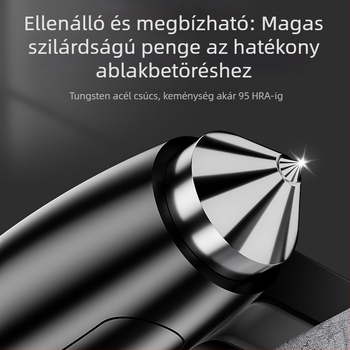 4 az 1-ben autós vészhelyzeti kalapács belső használatra, ablaktörő és övvágóval, súlya 245 g