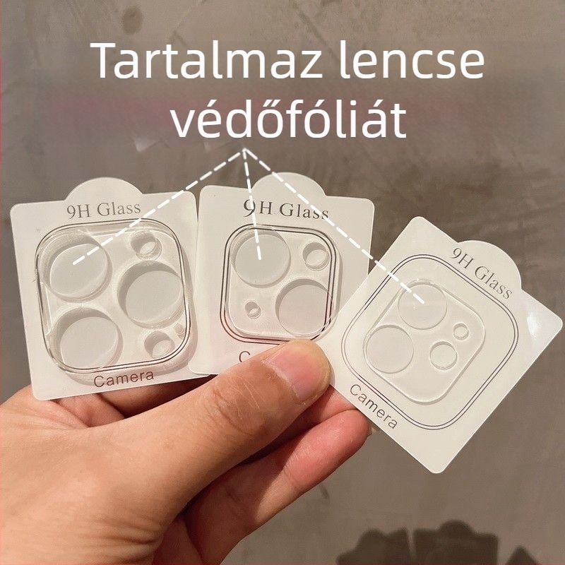 iPhone 16 Pro Max hátsó kamera teljes körű átlátszó lencse fólia – ütésálló, HD, ujjlenyomat-mentes