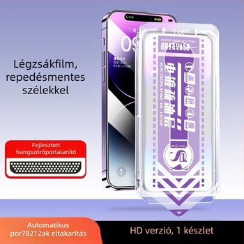 Edzett üveg képernyővédő Apple 17 és iPhone 16 készülékekhez, teljes lefedés, matt magánéletvédő fólia