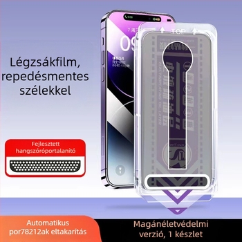 Edzett üveg képernyővédő Apple 17 és iPhone 16 készülékekhez, teljes lefedés, matt magánéletvédő fólia