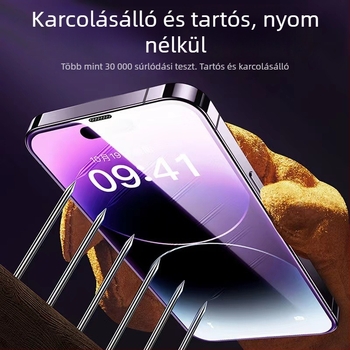 Edzett üveg képernyővédő Apple 17 és iPhone 16 készülékekhez, teljes lefedés, matt magánéletvédő fólia