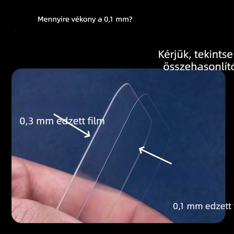 iPhone 16 Pro edzett üveg kijelzővédő, ultra vékony, HD átláthatóság, elülső védelem, porálló, ujjlenyomat-mentes