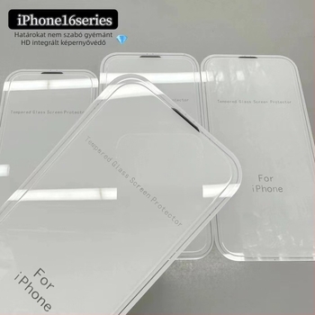 Tempered üveg kijelzővédő iPhone16 Pro Maxhez — teljes képernyő, HD, ujjlenyomat-mentes, esésálló