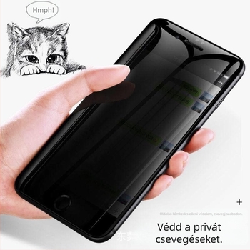 Alumínium adatvédelmi képernyővédő iPhone 16 Pro, 13 Pro, 14 Pro – edzett üveg