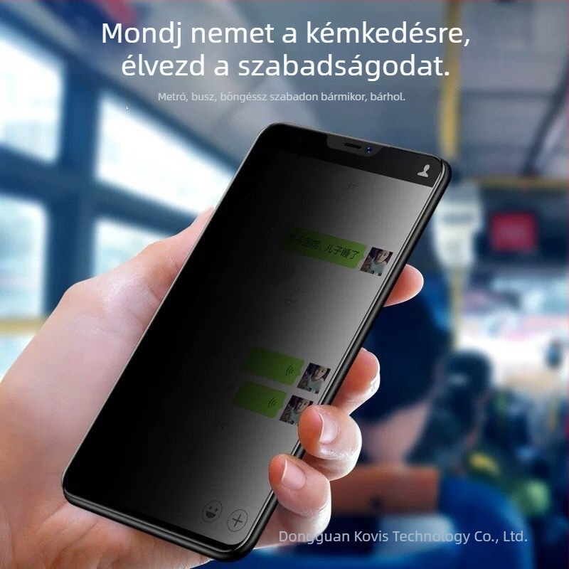 Alumínium adatvédelmi képernyővédő iPhone 16 Pro, 13 Pro, 14 Pro – edzett üveg