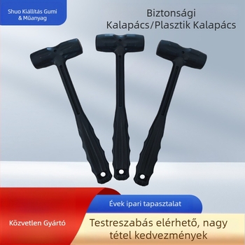 Kerek fejű műanyag kalapács bútorok szereléséhez – műanyag fej és nyél, otthoni felújítás, testreszabható feldolgozás