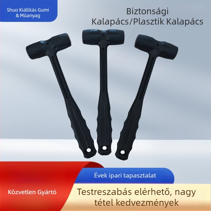 Kerek fejű műanyag kalapács bútorok szereléséhez – műanyag fej és nyél, otthoni felújítás, testreszabható feldolgozás