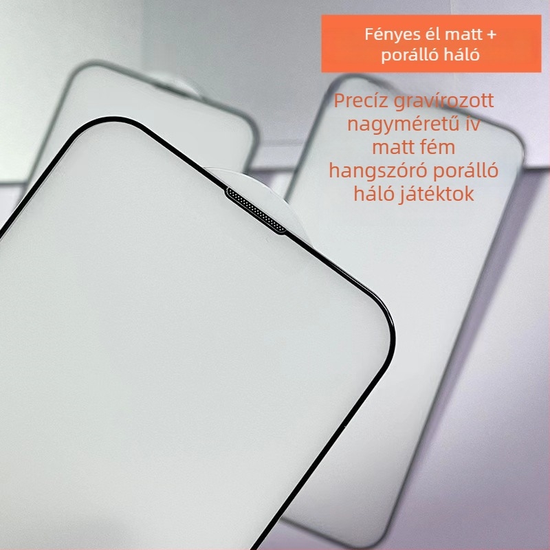 Anti-ujjlenyomat-mentes matt felületű védőüveg a kijelzőhöz iPhone 17, 13/14 és 11 Pro Max XR számára