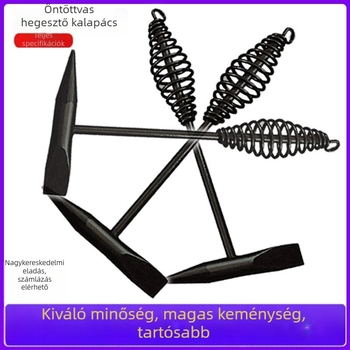 Villanyszerelő kalapács, fej magas széntartalmú acélból, dupla fej, acél nyél, 300 g/500 g