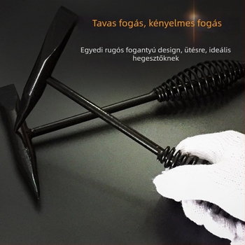 Villanyszerelő kalapács, fej magas széntartalmú acélból, dupla fej, acél nyél, 300 g/500 g