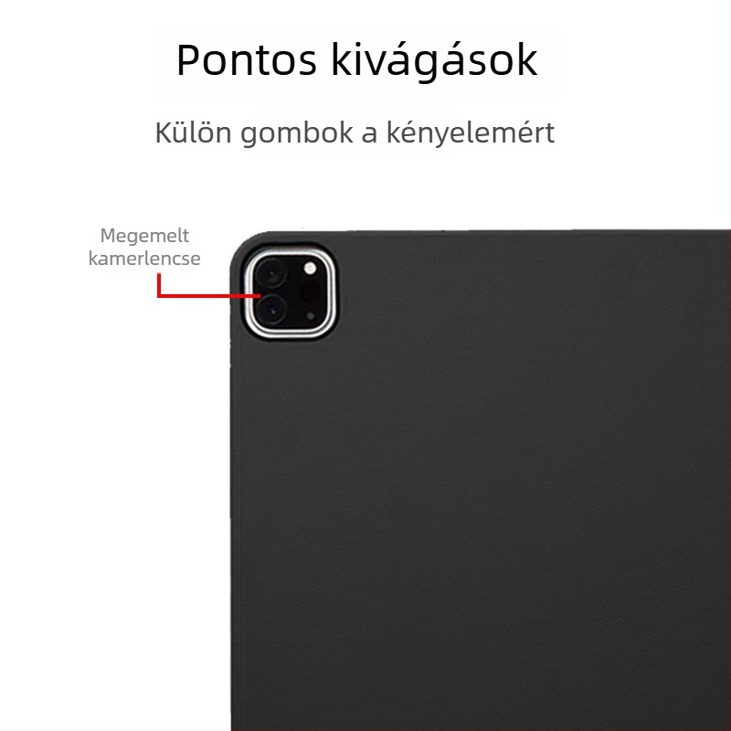 Szilikon védőtok iPad 12,9 hüvelykes, 10,2 hüvelykes és 11 hüvelykes modellekhez (2018) – fekete