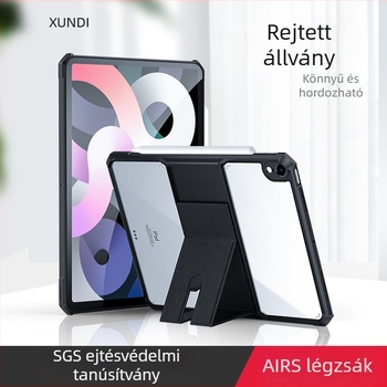 Xundd iPad Pro 11 hüvelykes védőtok, állvánnyal, TPU, ütésálló, iPad Air 4-hez