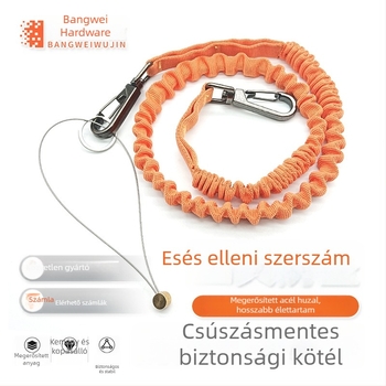 Bangwei magasban végzett munka biztonsági kötél – anyag: poliészter/acélhuzal, típus: biztonsági kötél, zuhanás elleni védelem, pozicionálás, teleszkópos rugalmasság