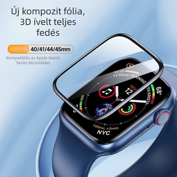Apple Watch Series 11 teljes képernyős védőfólia, ujjlenyomat-mentes, TPE+PMMA