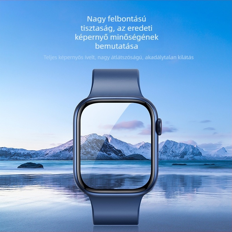 Apple Watch Series 11 teljes képernyős védőfólia, ujjlenyomat-mentes, TPE+PMMA