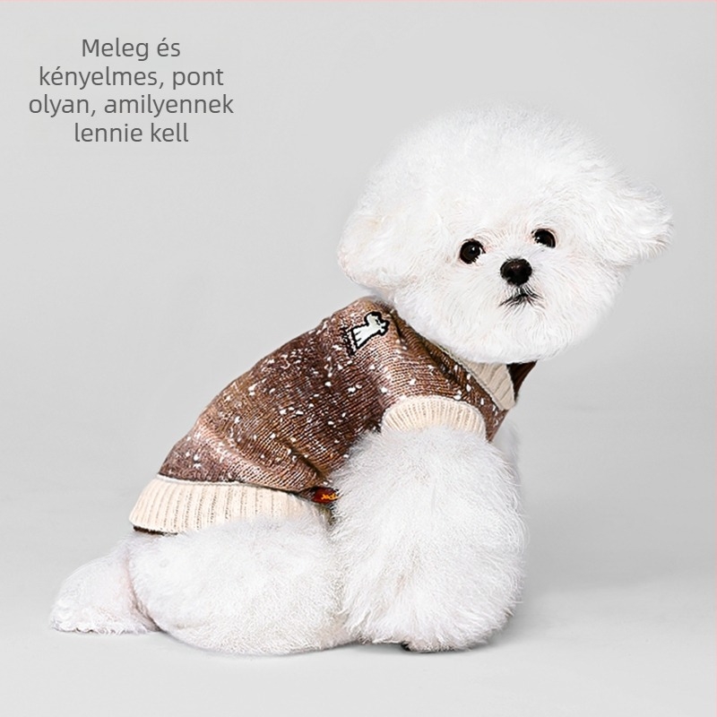 Hoopet kutyapulóver – dot yarn anyag, laza stílus, háziállat ruházat, univerzális szabás