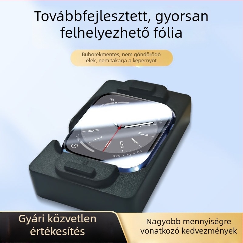 Apple Watch 40mm kijelzővédő fólia, kompatibilis a 3–8 sorozattal, két puha védőfólia, elülső fólia, magas átláthatóság, ujjlenyomat- és esésálló