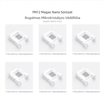 Apple Watch védőfólia: rugalmas mikro-kristályos teljes képernyős hidrogel bevonattal és igazító eszközzel