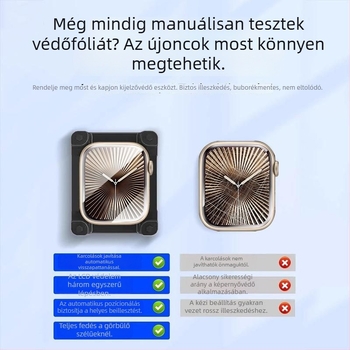 Sanjay PET Apple Watch képernyővédő fólia, anti-ujjlenyomat-mentes és teljes lefedettség, kompatibilis Apple Watch Series 9/8/7