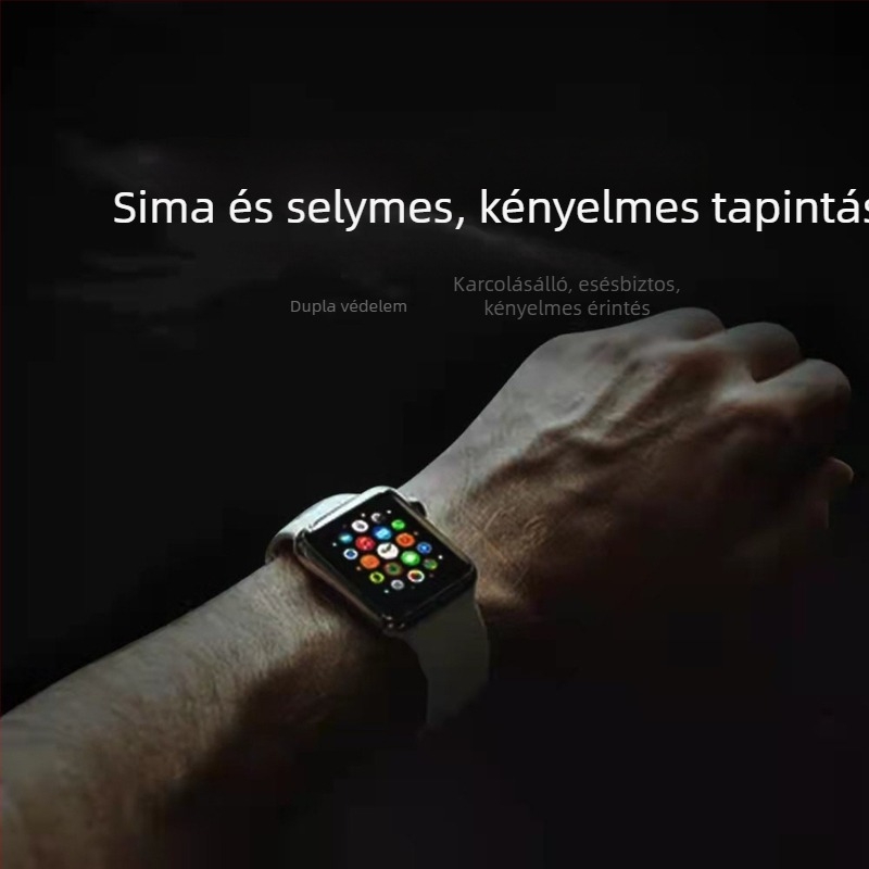 Apple Watch Series 7/6/4 képernyővédő fólia – hidrogél, teljes fedés, HD, ujjlenyomat-mentes