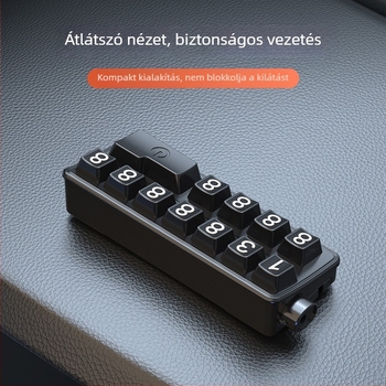 Jsn Autó ideiglenes parkolási jel vészkalapáccsal, acél kése és világítással, multifunkcionális tervezés telefonszám feliratával — Modell T-61, Anyag: Műanyag