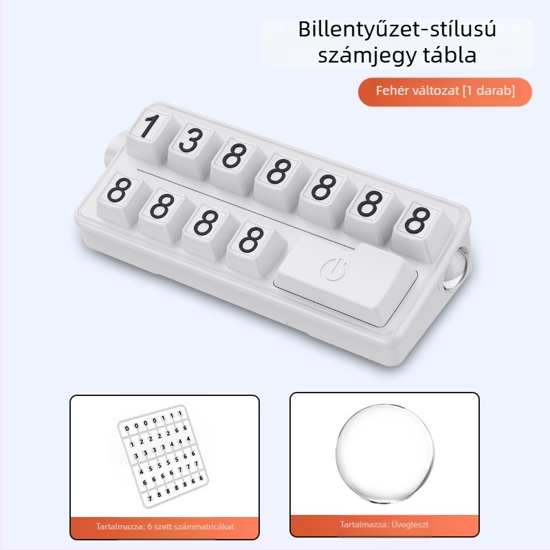 Jsn Autó ideiglenes parkolási jel vészkalapáccsal, acél kése és világítással, multifunkcionális tervezés telefonszám feliratával — Modell T-61, Anyag: Műanyag