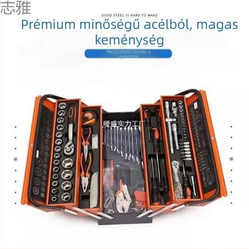 SHASHENG Autó- és otthoni javítókészlet – teljes szerszámkészlet tokban, magas szén-acélból