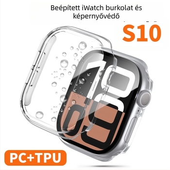 Apple Watch Series 8/7-hez TPU+PC védőtok integrált kijelzővédővel