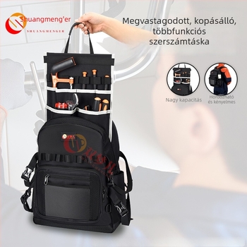 Double Dreamer SJ-0005 szerszámos hátizsák telepítő szakembereknek — strapabíró, megerősített, többfunkciós villanyszerelő eszköztároló