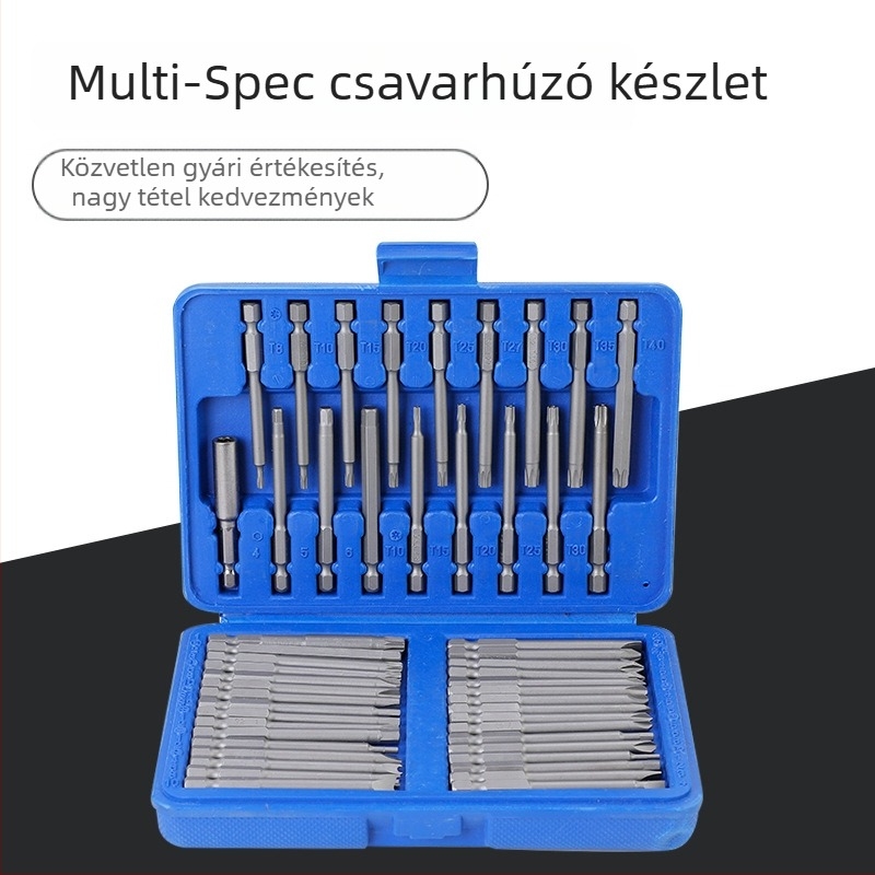 Shuangyun Hardware 50-in-1 mágneses Cr-Mo acél csavarhúzó készlet mobiltelefon és számítógép karbantartáshoz