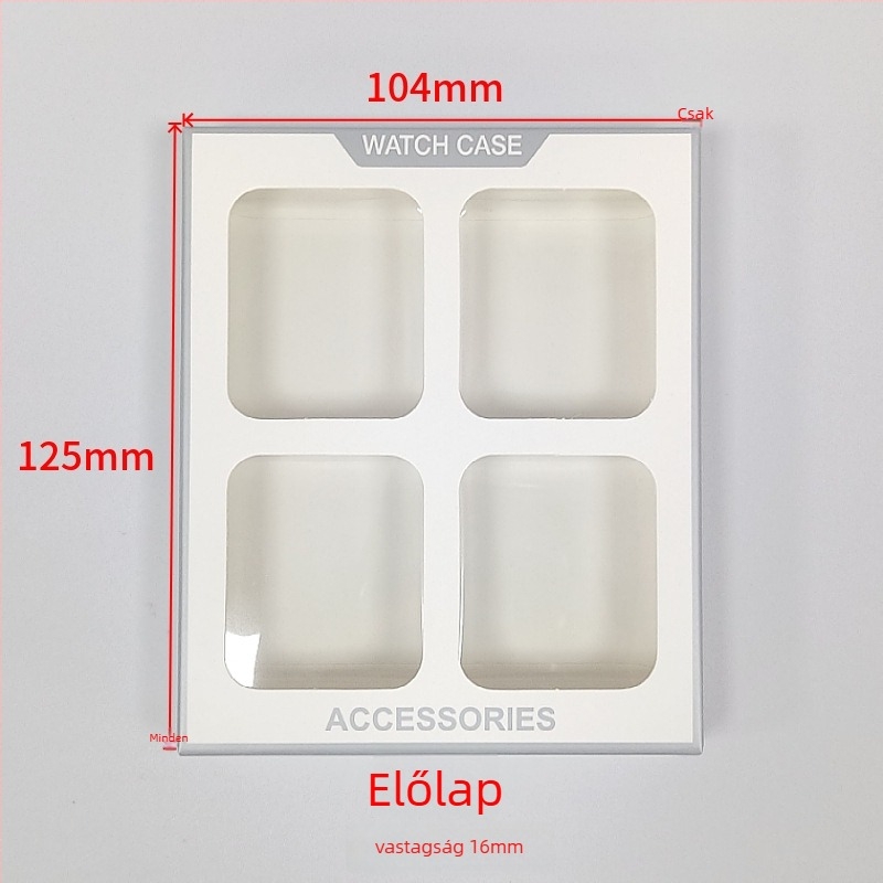 Apple Watch védőtok csomagoló dobozok – négy darabos készlet, papírkarton, offset nyomtatás, teherbírás 500 g, kompatibilis Apple Watch 4/5/6/7/8 SE
