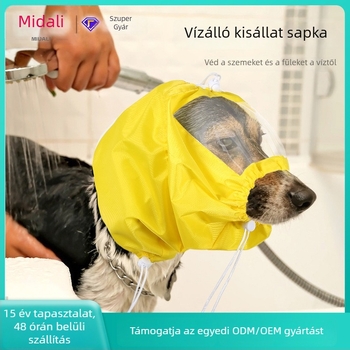 Middall vízálló kutya fejvédő tarpaulin anyagból, fürdésre és úszásra, fülvédelmet biztosítva, négy évszakos használatra