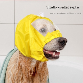 Middall vízálló kutya fejvédő tarpaulin anyagból, fürdésre és úszásra, fülvédelmet biztosítva, négy évszakos használatra