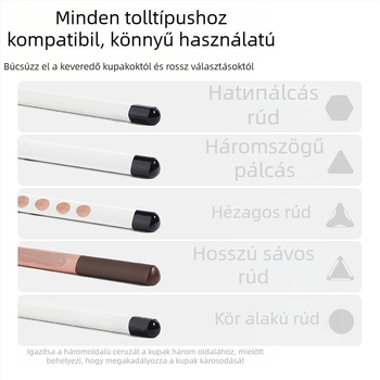 Casimir ceruza sapka és tok, átlátszó védőburkolat, fém; általános iskolás diákoknak és óvodásoknak